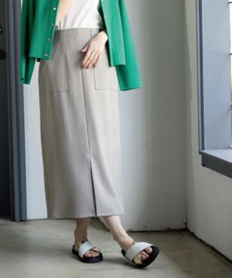 OPAQUE.CLIP (Women)/オペークドットクリップ ストレッチダブルポケットタイトスカート(2002532267) ベージュ451 ロングスカート【三越伊勢丹/公式】