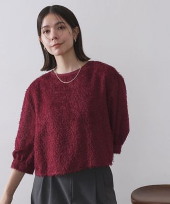 【SALE】OPAQUE.CLIP (Women)/オペークドットクリップ 前後2WAY シアーフリンジジャカードブラウス(2002532268) アカ064 トップス【三越伊勢丹/公式】