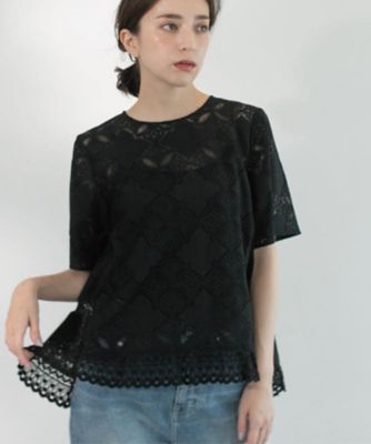 【SALE】OPAQUE.CLIP (Women)/オペークドットクリップ レースフレアブラウス(2002532367) クロ019 トップス【三越伊勢丹/公式】