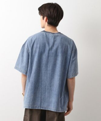 ライトデニム半袖Ｔシャツ【洗濯機ＯＫ】（２００２５３２６６１）