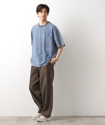 ライトデニム半袖Ｔシャツ【洗濯機ＯＫ】（２００２５３２６６１）