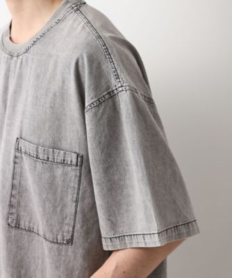 ライトデニム半袖Ｔシャツ【洗濯機ＯＫ】（２００２５３２６６１）