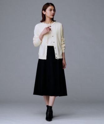 洗える／アンサンブル可／ウール100％】ウールクルーカーディガン