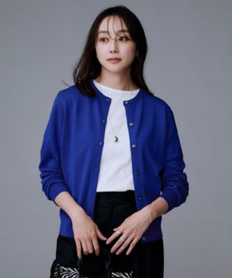 洗える／アンサンブル可／ウール100％】ウールクルーカーディガン