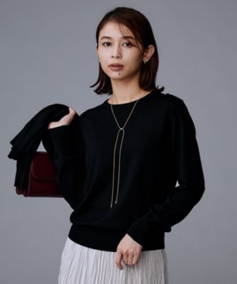 洗える／ウール100％】クルーネックウールニット