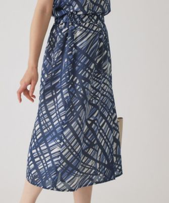 【SALE】COUP DE CHANCE (Women)/クードシャンス【手洗い可/日本製】チェック柄のスカート(2002532730) ネイビー×ブルー194 ひざ丈スカート【三越伊勢丹/公式】