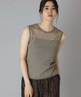 ＜DRESSTERIOR (Women)＞デコルテシアーノースリーブニット（２００２５３２９０５）