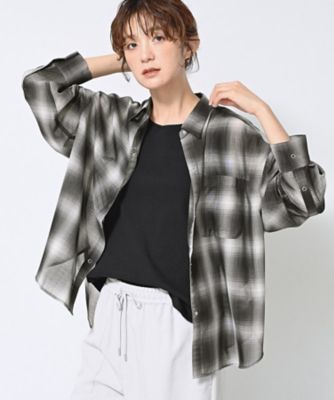 洗える】シアーオンブレーチェックシャツ（2002533025