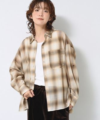 【SALE】Dessin (Women)/デッサン シアーオンブレーチェックシャツ(2002533025) チャ242 トップス【三越伊勢丹/公式】