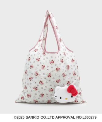 ローラアシュレイ　キティちゃん&エコバッグ　完売品　新品未使用 サンリオキャラクターズ コラボ】ハローキティ×ロザンヌ柄 パッカブル
