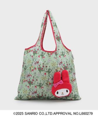 ＜LAURA ASHLEY＞【サンリオキャラクターズ　コラボ】マイメロディ×メドウヴェール柄　パッカブルトートバッグ（２００２５３３１００）