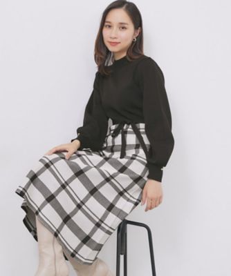 ＜index (Women)＞ハイネックニットワンピース【洗濯機ＯＫ／抗ピル】（２００２５３３１７１）