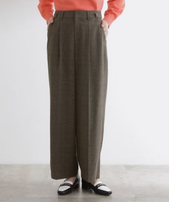 値下げ！イチアンティークス☆チェックワイドパンツ ICHI Antiquites ICHI Antiquite's イチアンティークス ワイドパンツ