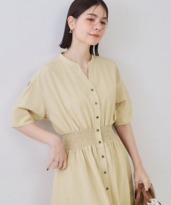 極美品 アドーア ハイブリッドオックスワンピース リネン イエロー 極美品 アドーア ハイブリッドオックスワンピース リネン