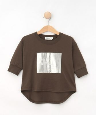 リンクコーデ】箔プリント7分袖Tシャツ（2002533253