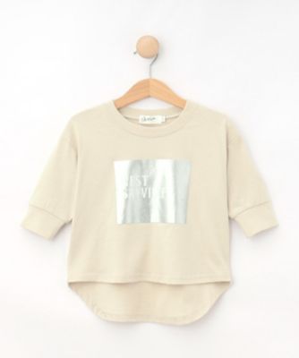【リンクコーデ／洗える】箔プリント７分袖Ｔシャツ（２００２５３３２５３）