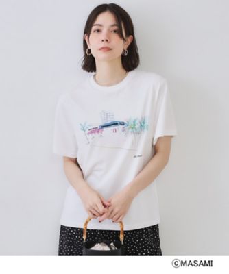 ＜OPAQUE.CLIP (Women)＞風景イラストプリントＴシャツ（２００２５３３３６０）