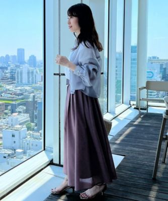 【洗える・秋まで使える】パール調ボタンシアーシャツ（２００２５３３４３５）