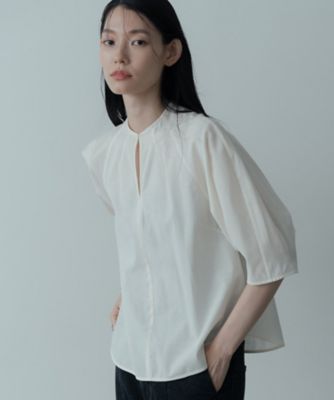 051 群言堂 石見銀山 コットン シルク ボトルネック ブラウス