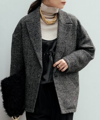 ＜GALLEST (Women)＞ネップツイードコクーンジャケット（２００２５３３４４６）