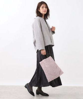 ゆったりシルエット】ジャージメルトンコクーンジャケット