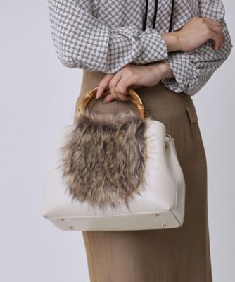 COUP DE CHANCE (Women)/クードシャンス バンブーファートート(2002533700) シロ003 旅行用かばん・バッグ【三越伊勢丹/公式】