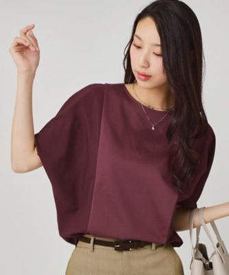 【SALE】COUP DE CHANCE (Women)/クードシャンス【手洗い可/日本製】ドルマンジャージトップス(2002533730) アカ064 【三越伊勢丹/公式】