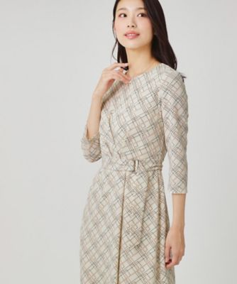 手洗い可／日本製】ジャージ素材のプリント柄ワンピース