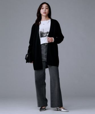 洗える／ボタンなし】ミラノリブカーディガン（2002533733