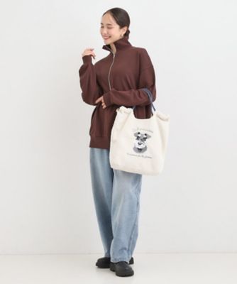 ボア刺繍アニマルコードトートバッグ（2002533794） | SHOO