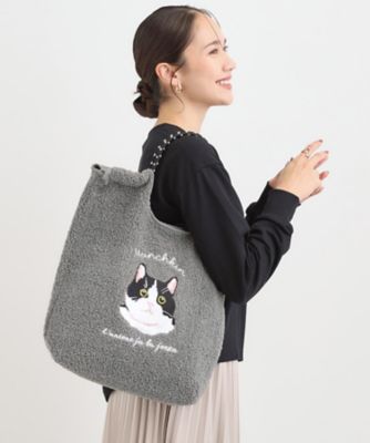 familiar 冬のスケート刺繍トートバッグ ボア刺繍アニマルコードトートバッグ（2002533794） | SHOO