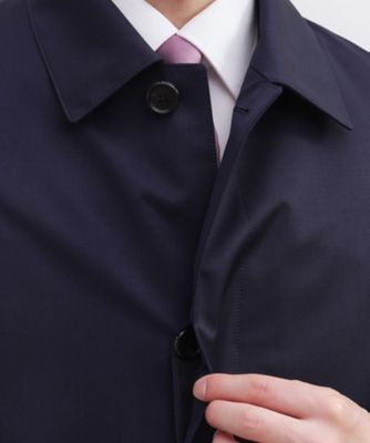 【ダウンライナー・カノニコ】gotairiku　ステンカラーコート　千鳥　LL 110072002533971044001