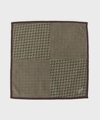 TAKEO KIKUCHI (Men)/タケオキクチ 柄切り替えプリントフォンカチ(2002534011) ベージュ052 ファッション小物【三越伊勢丹/公式】