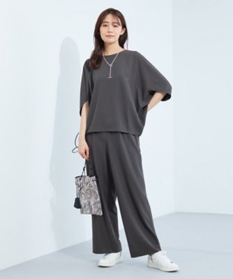 ⭐新品未使用 INDIVI センタープリーツパンツ⭐ 接触冷感／UVケア／SETUP可能】エアリージョーゼット