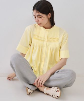 【SALE】OPAQUE.CLIP (Women)/オペークドットクリップ ピンタックフレアシャツ(2002534017) イエロー030 トップス【三越伊勢丹/公式】