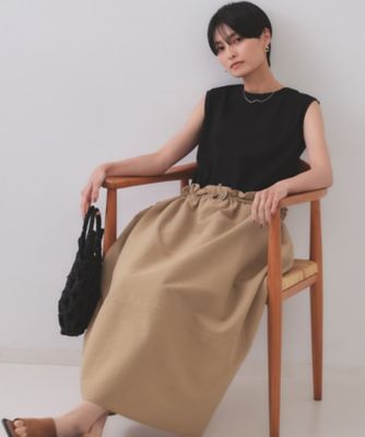 【SALE】OPAQUE.CLIP (Women)/オペークドットクリップ 配色サッカードッキングワンピース(2002534019) ベージュ552 ワンピース・ドレス【三越伊勢丹/公式】