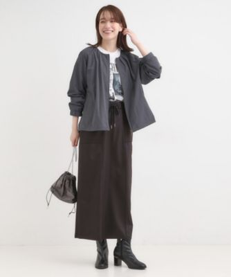 ノーカラータックデザインメモリーブルゾン（2002534037