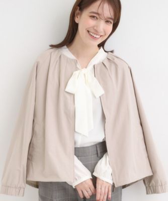 ノーカラータックデザインメモリーブルゾン（2002534037