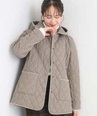 SHOO LA RUE (Women)/シューラルー【撥水/フード取り外し可】サッと羽織れる ダイヤ柄キルトジャケット(2002534040) チャ042 コート・ジャケット【三越伊勢丹/公式】