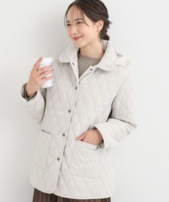 SHOO LA RUE (Women)/シューラルー【撥水/フード取り外し可】サッと羽織れる ダイヤ柄キルトジャケット(2002534040) ベージュ052 コート・ジャケット【三越伊勢丹/公式】