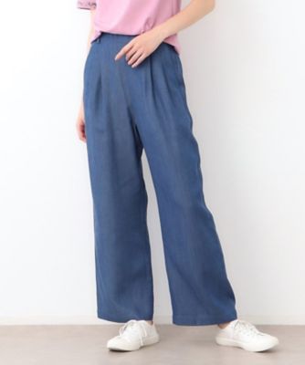 LAURA ASHLEY/ローラ アシュレイ【STORY掲載!/ウエストゴム/タックあり】セルロースデニム イージーパンツ(2002534157) アオ094 パンツ・ズボン【三越伊勢丹/公式】