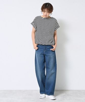 洗える】デニムカーブパンツ（2002534158） | Dessin (Women