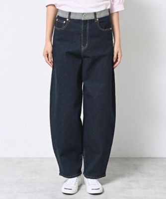 洗える】デニムカーブパンツ（2002534158） | Dessin (Women