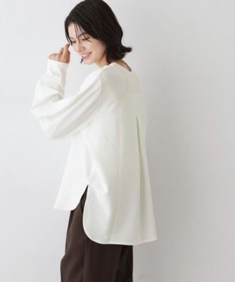 アディアム◇ ショルダーカスケードVネックドロップ ブラウス 美品】アディアム ショルダーカスケードVネックドロップ