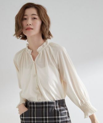 ADORE 42,900円新品 ウールチェックブラウス ウールチェックブラウス （シャツ・ブラウス）｜ADORE