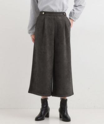 ＜SHOO LA RUE (Women)＞【洗濯機可／Ｓ－ＬＬ】やわらかスエード調ガウチョパンツ（２００２５３４９６３）