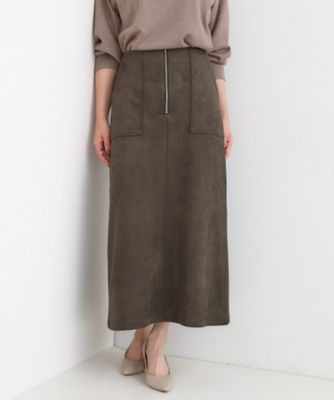 ＜SHOO LA RUE (Women)＞【Ｓ－ＬＬ】上品できれい見え　フェイクスエード　ナロースカート（２００２５３４９６４）