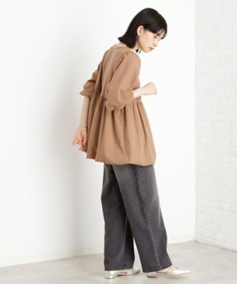 バルーンスリーブペプラムチュニック【洗える】（2002534969