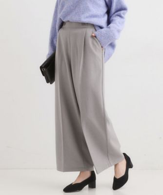 ＜SHOO LA RUE (Women)＞【着丈選べる】大人のきれいめスタイルに　ウールフィール　ワイドパンツ（２００２５３４９９３）