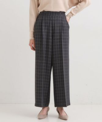 SHOO LA RUE (Women)/シューラルー【着丈選べる】大人のきれいめスタイルに ウールフィール ワイドパンツ(2002534993) グレー213 パンツ・ズボン【三越伊勢丹/公式】